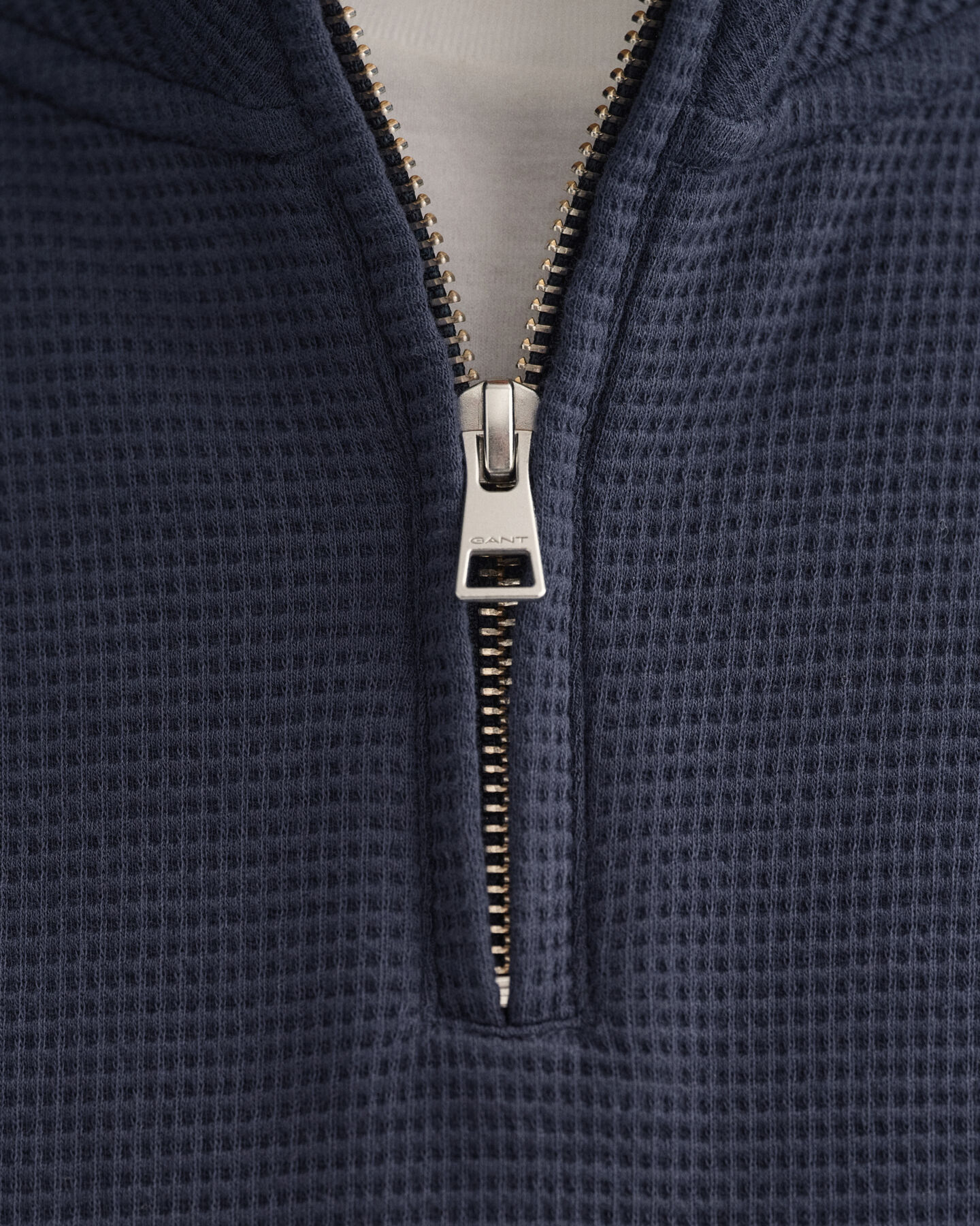 Waffle half-zip sweatshirt