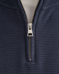 Waffle half-zip sweatshirt