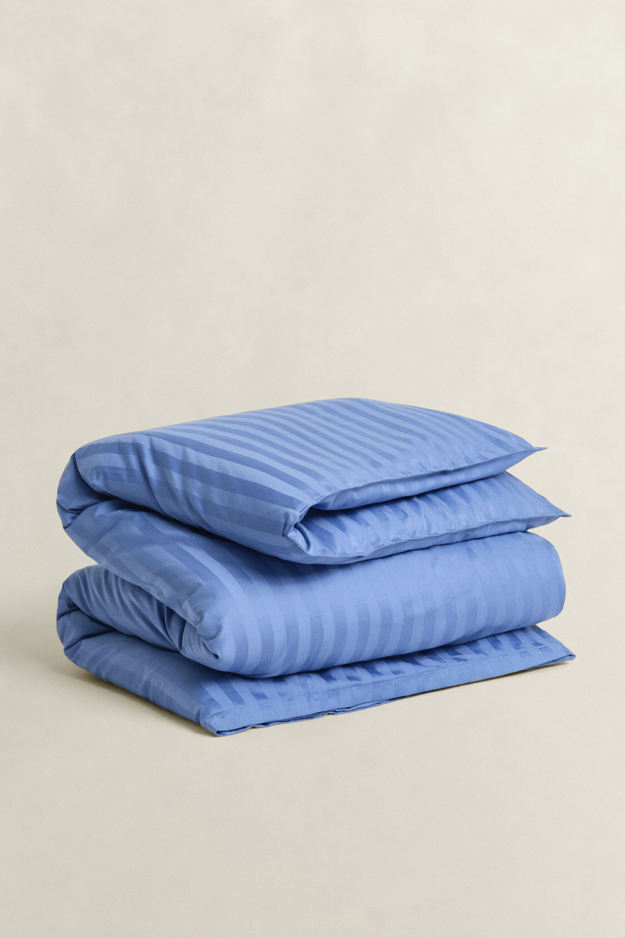 Sateen randigt påslakan, enkel