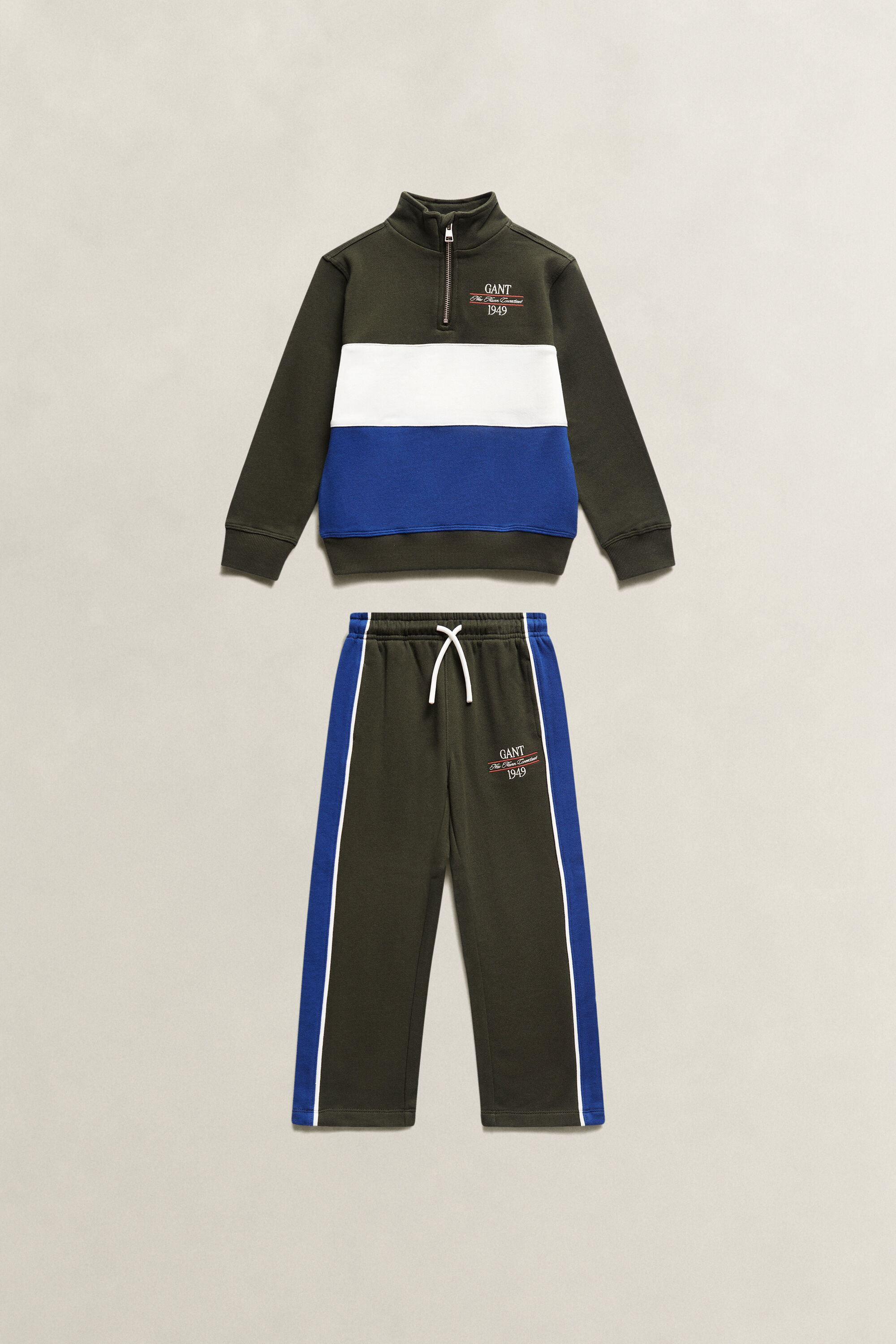 Boys set med sweatshirt med half-zip och sweatpants