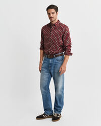 Regular fit paisleymönstrad twillskjorta