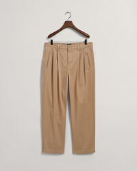 Relaxed fit chinos med veck