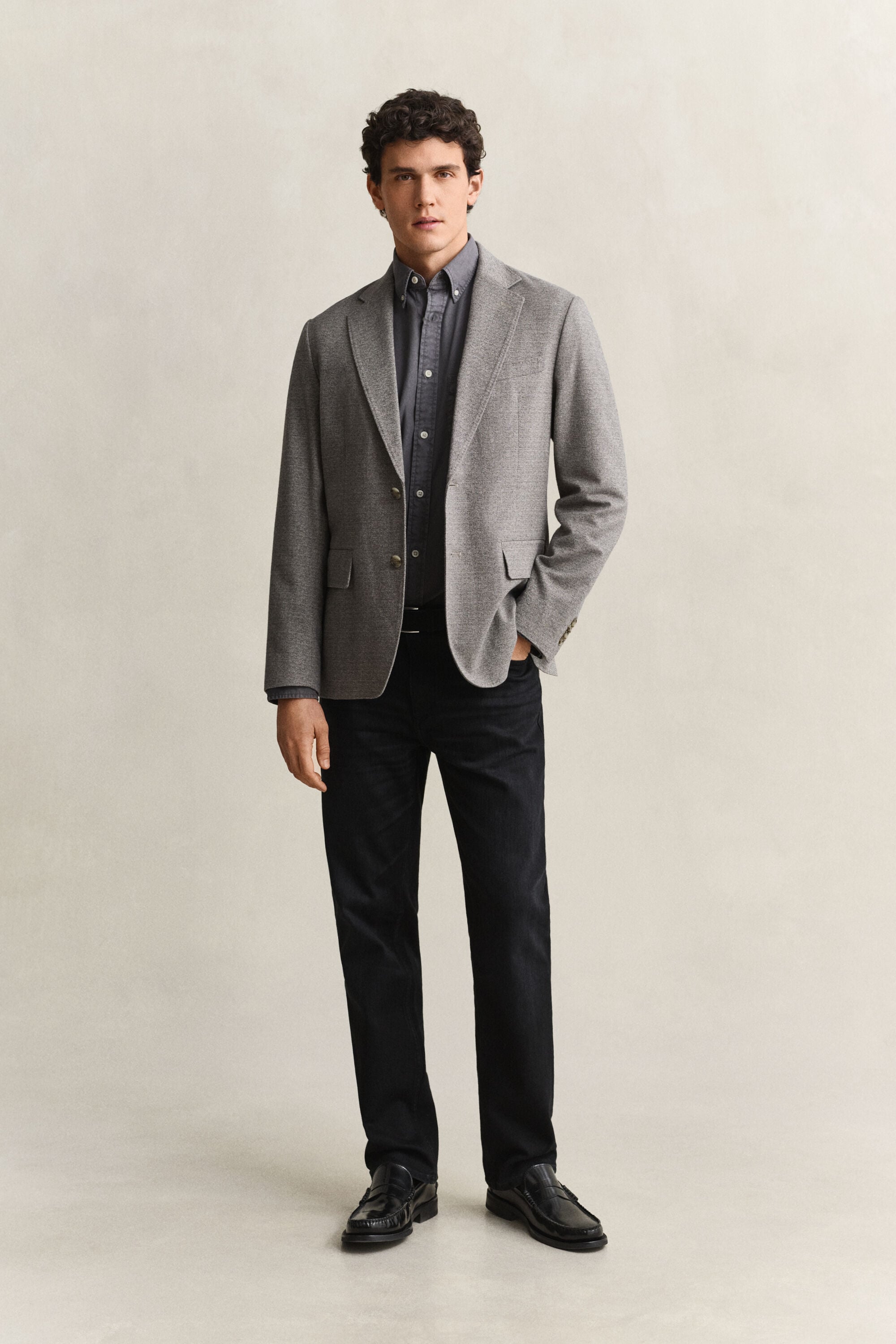 Regular fit twillskjorta