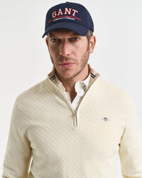 Tröja med half-zip och mikrostruktur