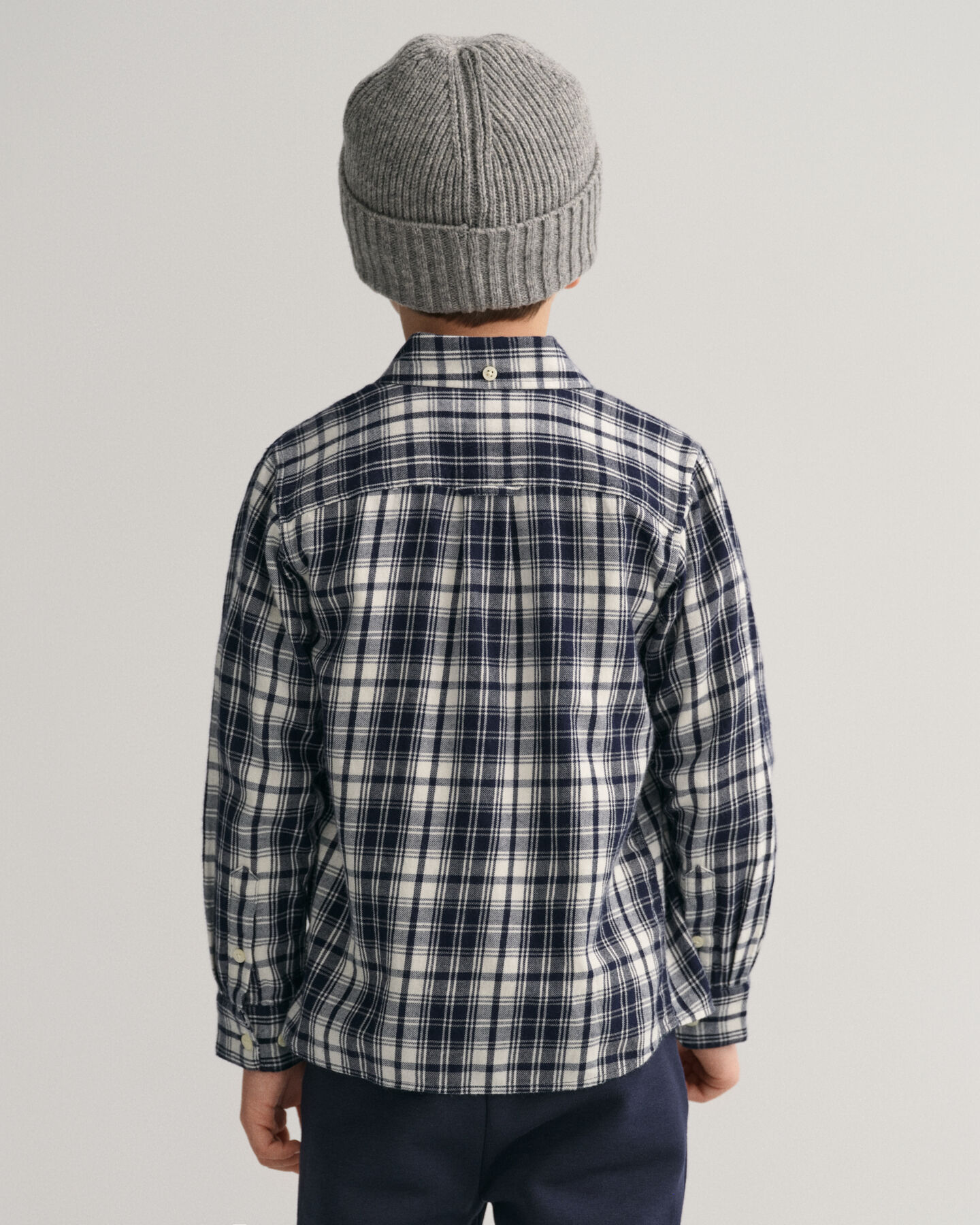 Kids regular fit rutig flanellskjorta