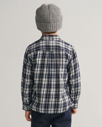 Kids regular fit rutig flanellskjorta