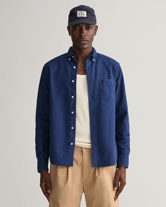 Regular fit Sunfaded oxfordskjorta