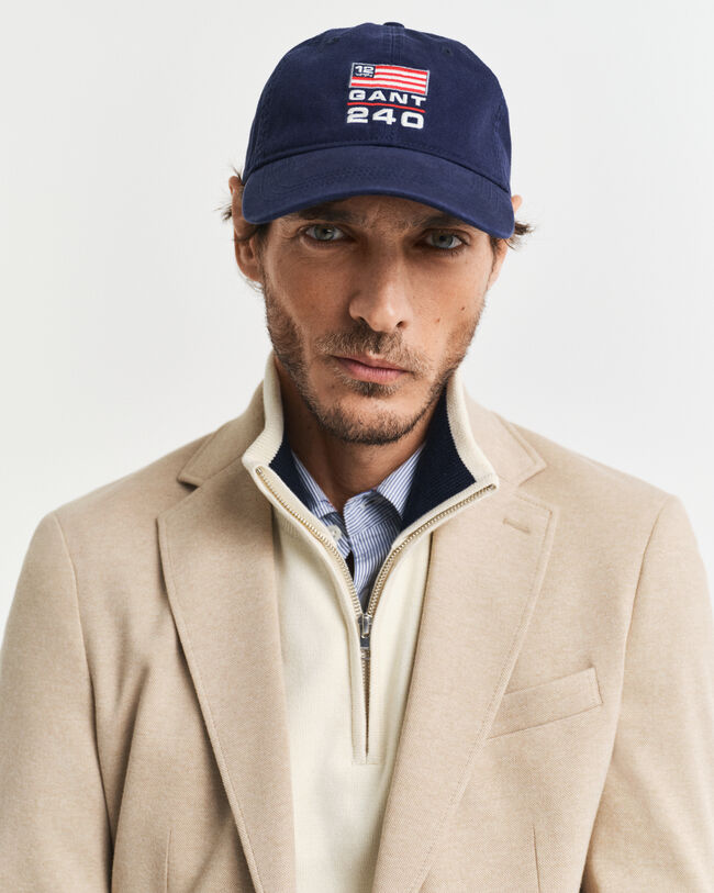 Slim fit tv&aring;f&auml;rgad jerseykavaj