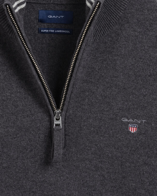 Half-zip tr&ouml;ja i superfin lammull