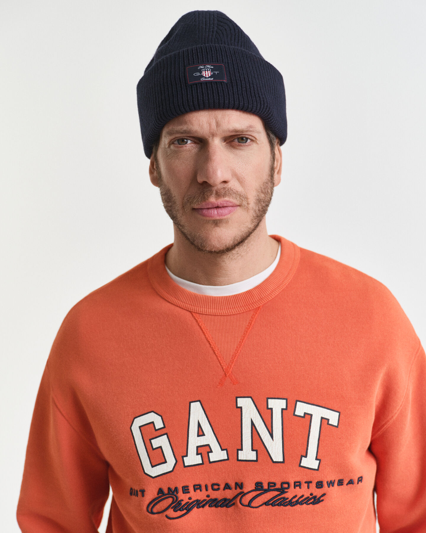 Sweatshirt med rund halsringning och collegemotiv