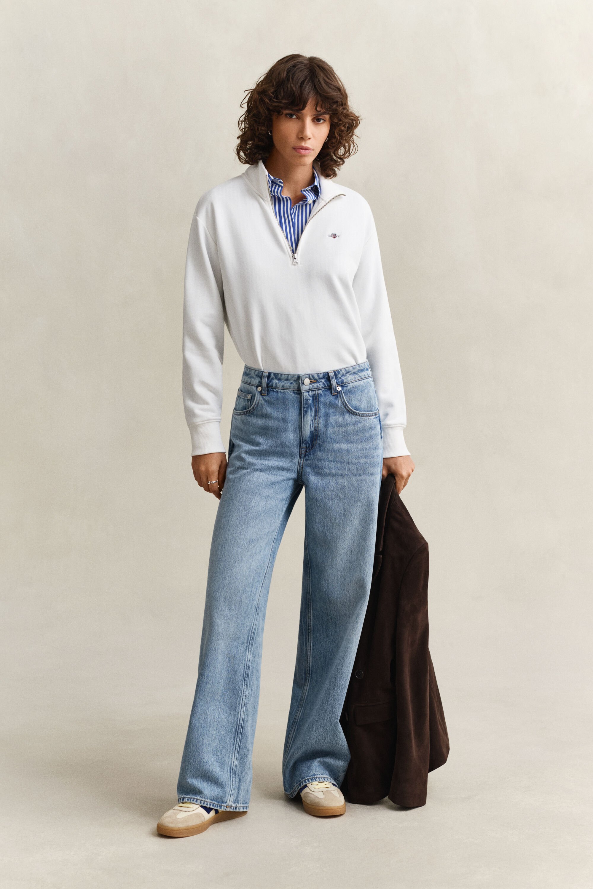 Shield sweatshirt med dragkedja vid halsöppningen