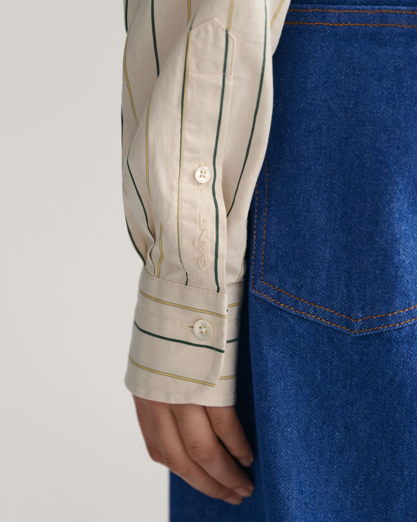 Oversized Compact randig poplinskjorta