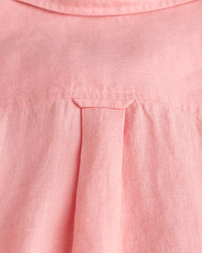 Relaxed fit kort&auml;rmad linneskjorta