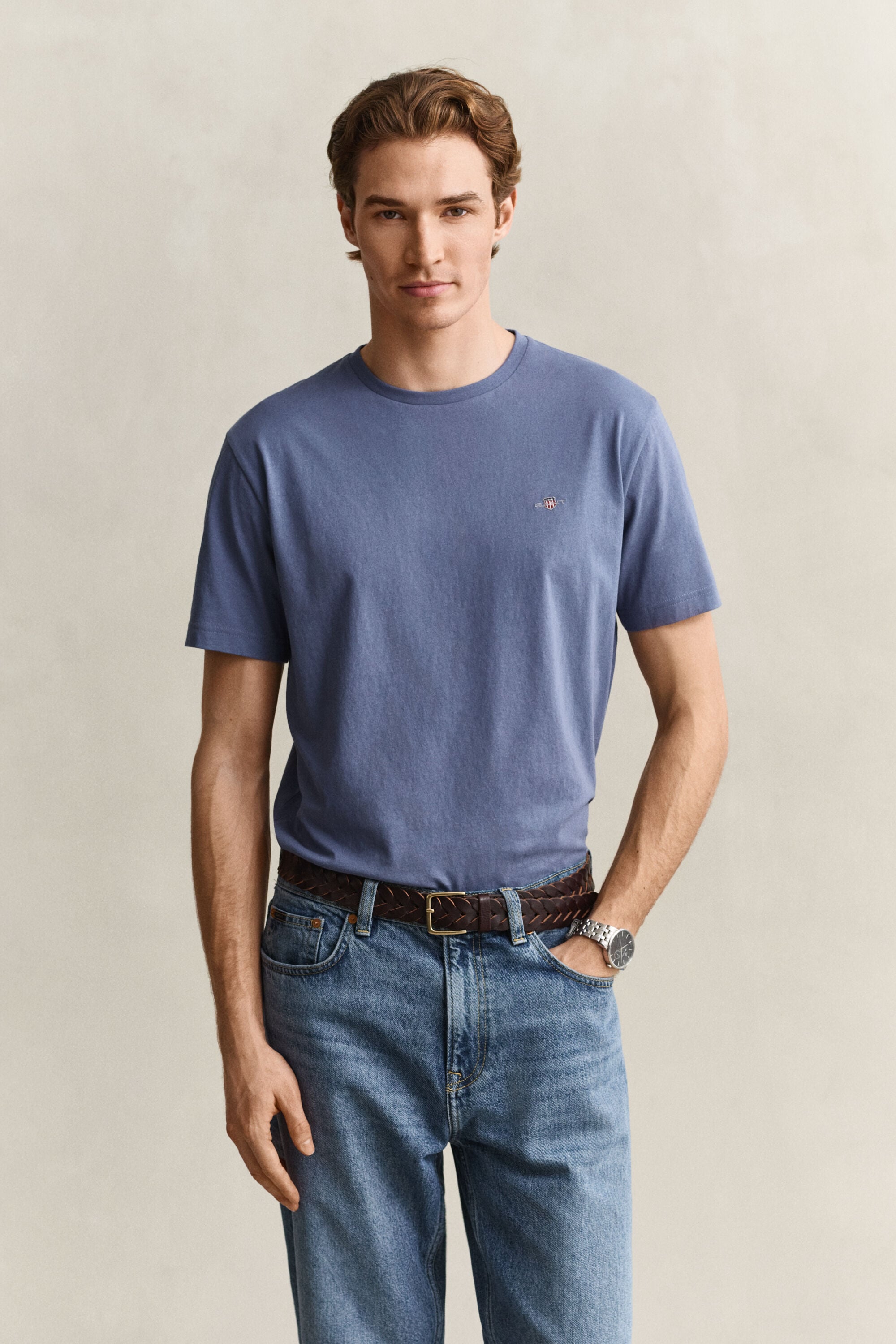 Regular fit T-shirt med sköld
