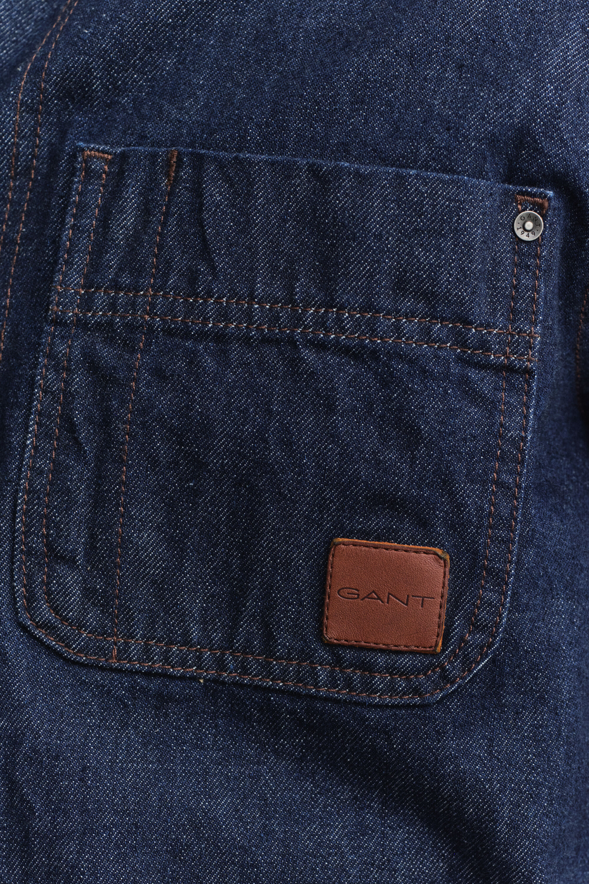 Indigofärgad arbetarjacka