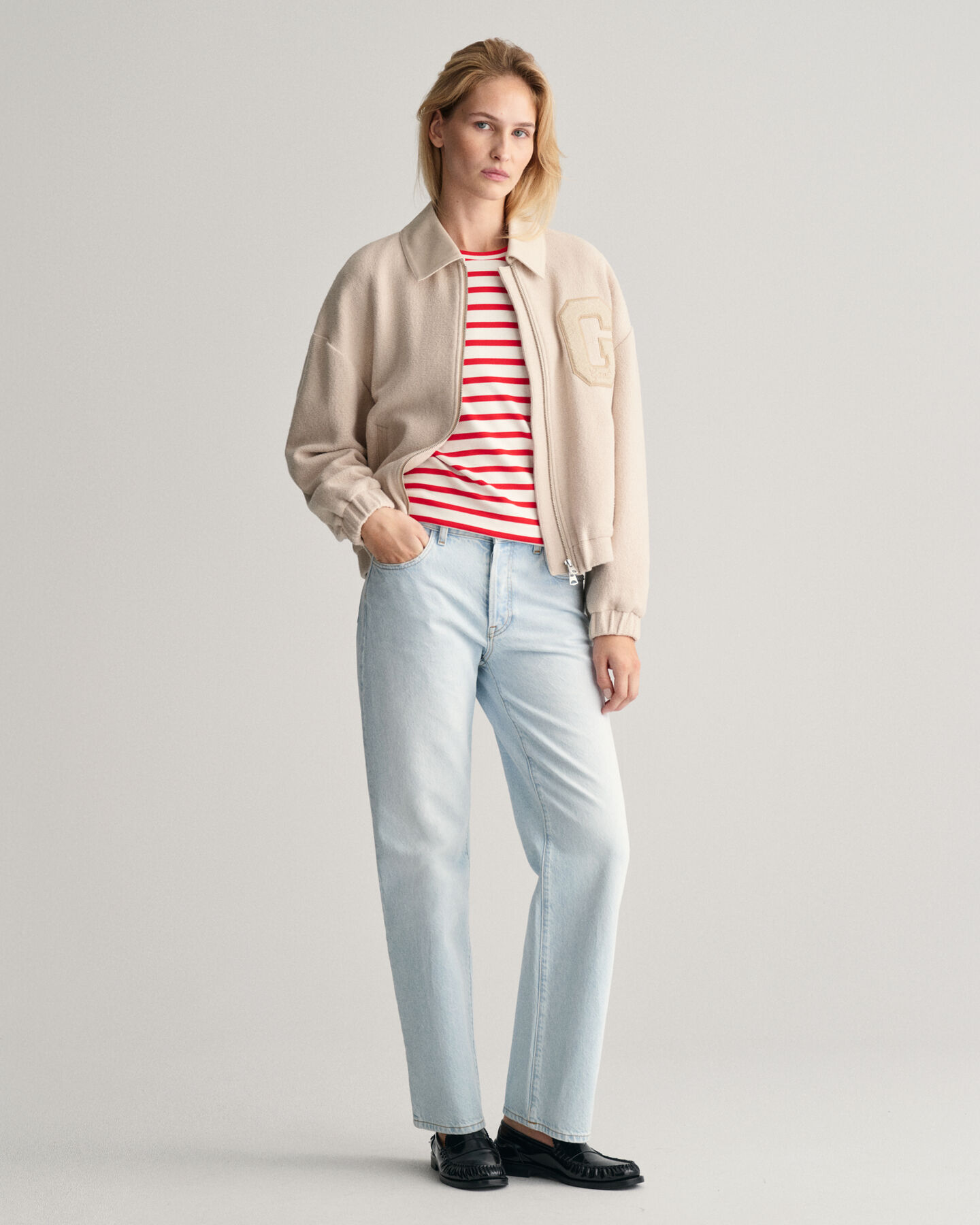 Randig långärmad T-shirt