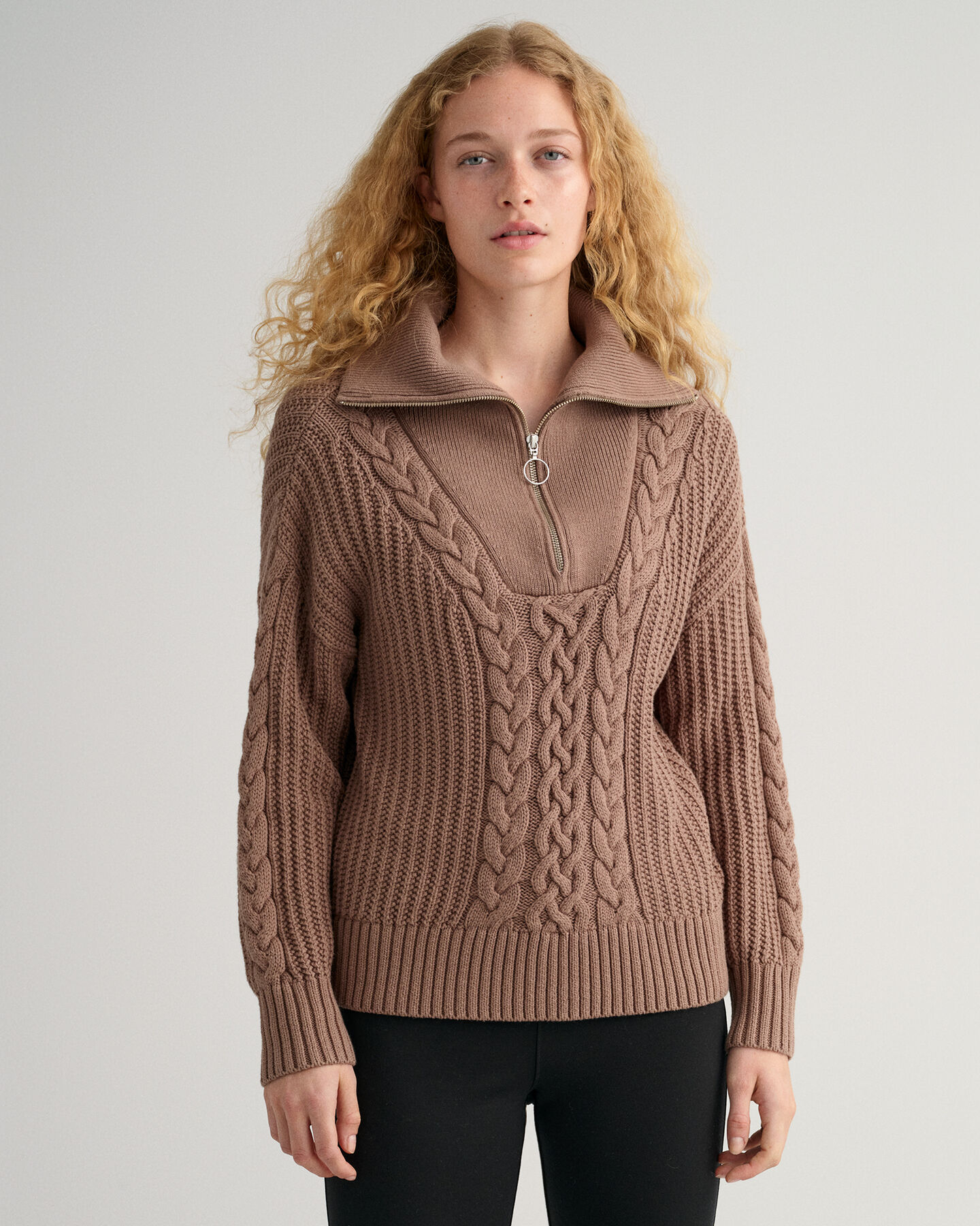Cable Half-Zip tröja