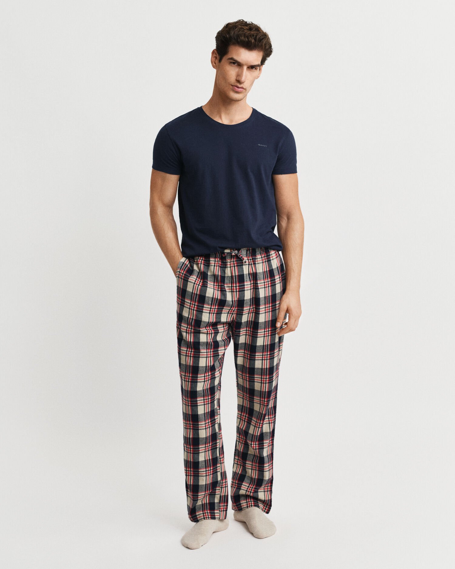 Rutiga pyjamasbyxor i flanell