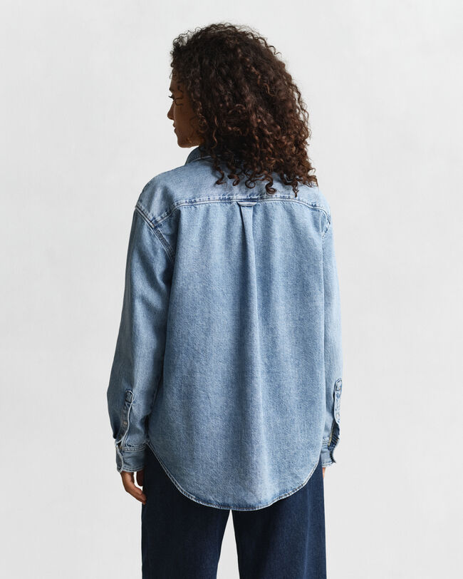 Relaxed fit denimskjorta