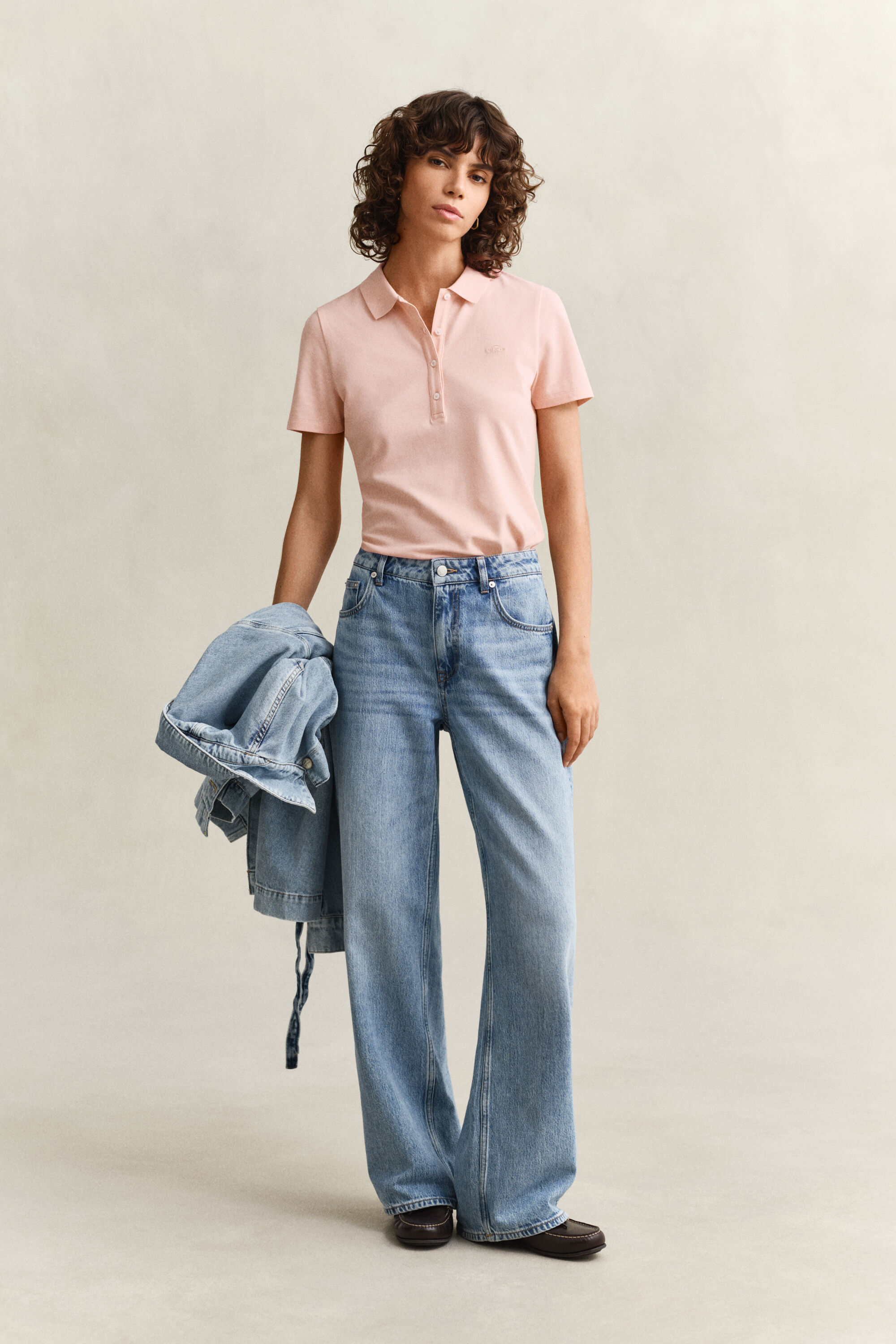 Slim fit pikétröja