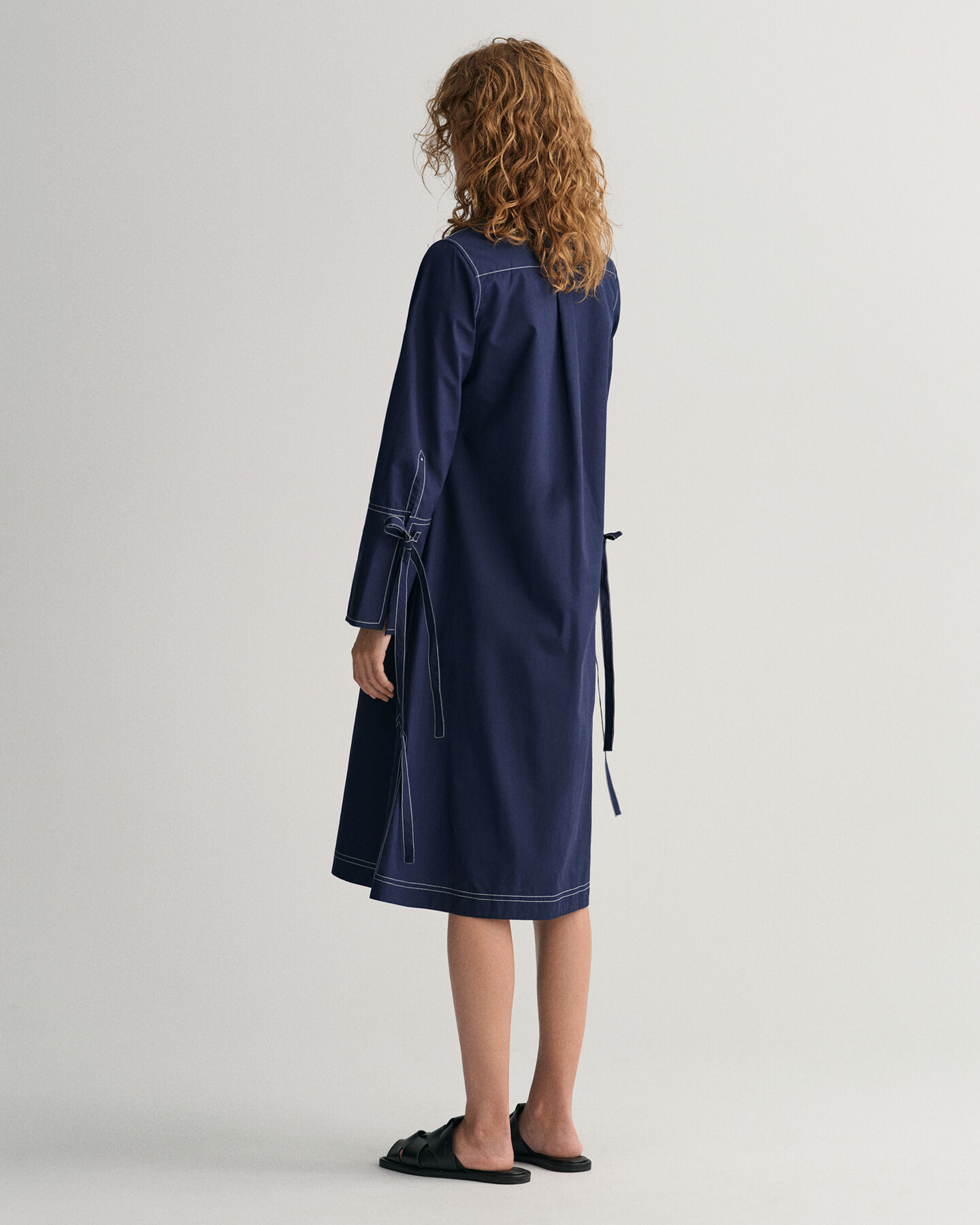 Contrast Stitch skjortklänning