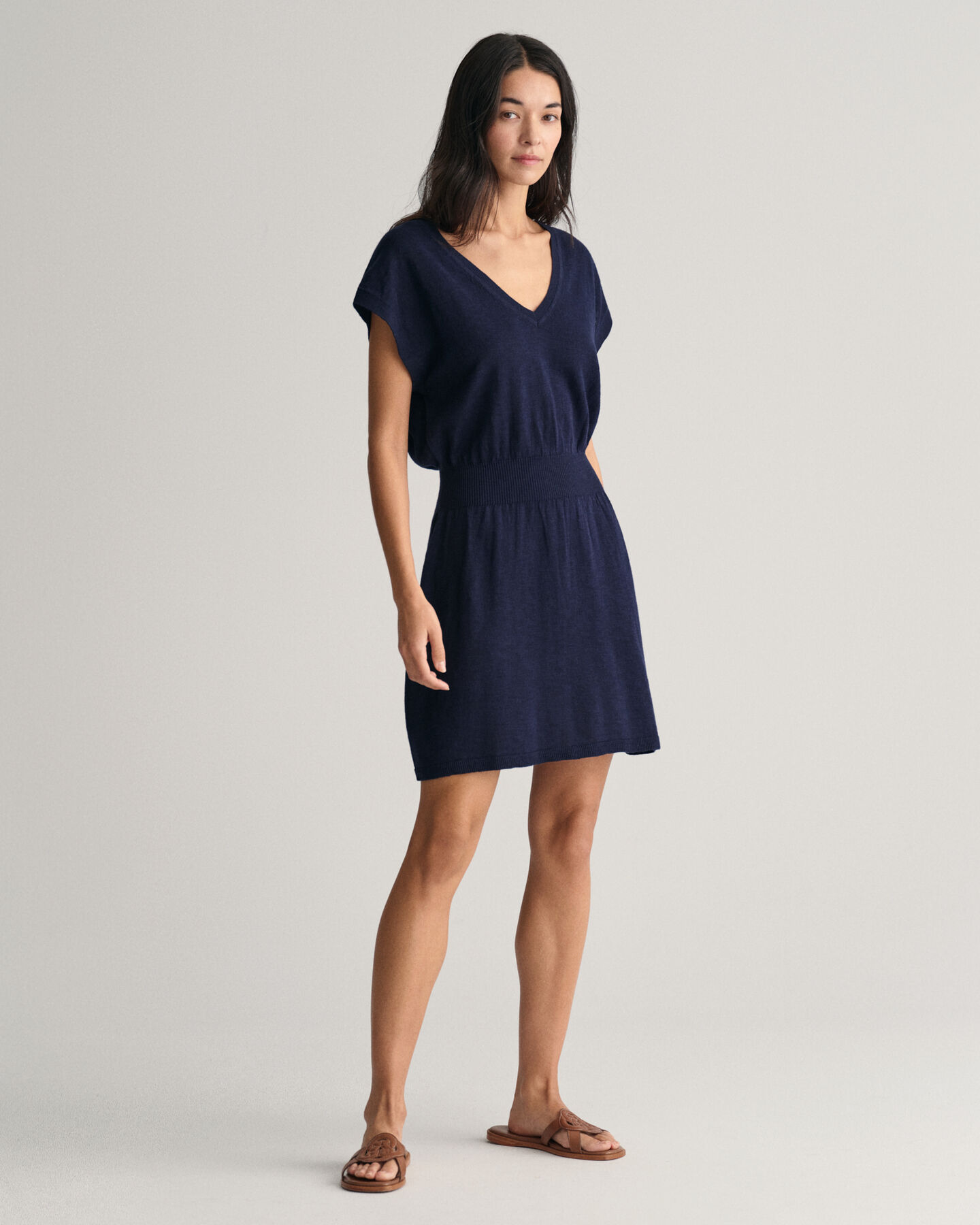 Klänning i linneblandning