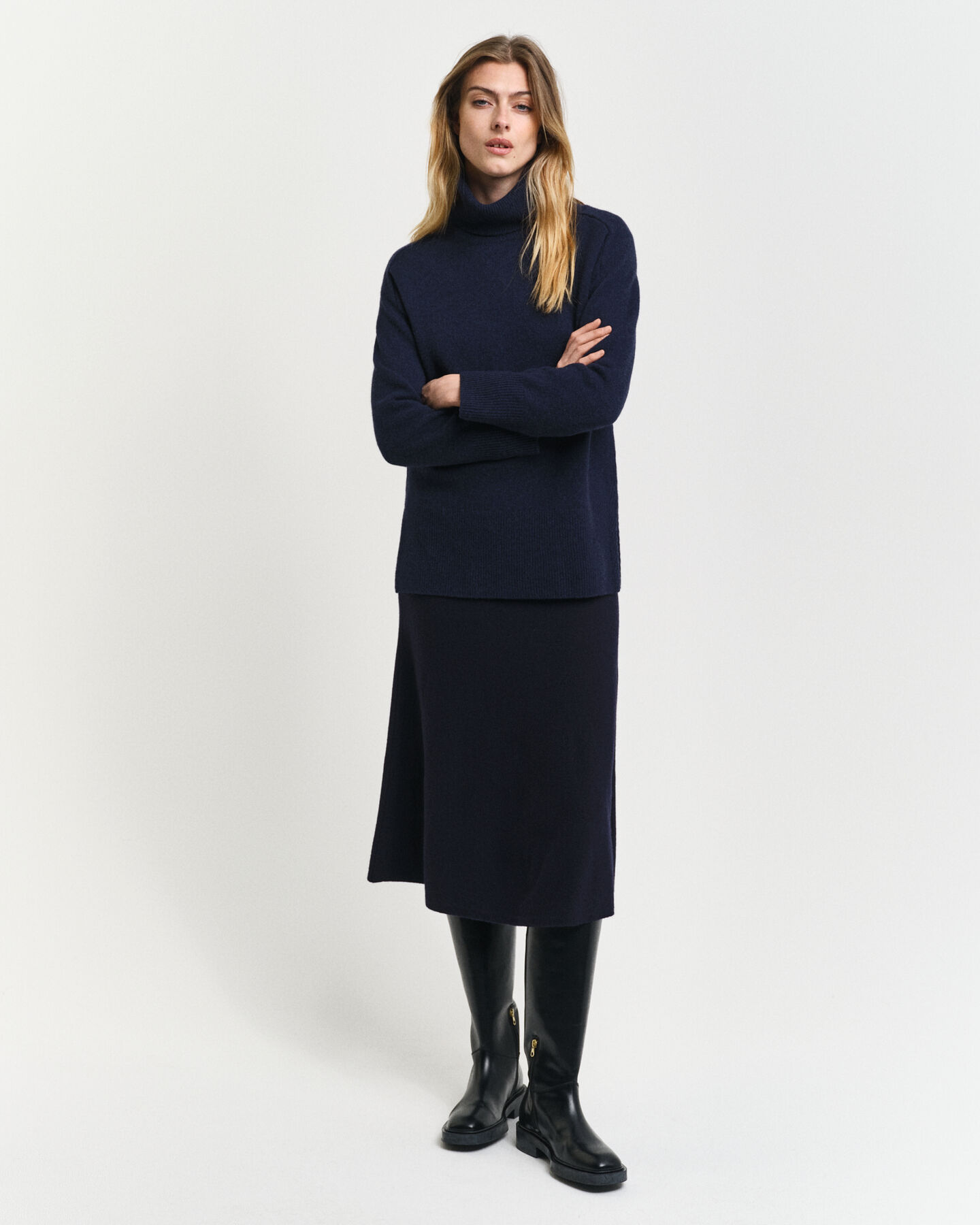 Polotröja i kashmir- och ullblandning