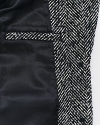 Relaxed fit kavaj med fiskbensmönster