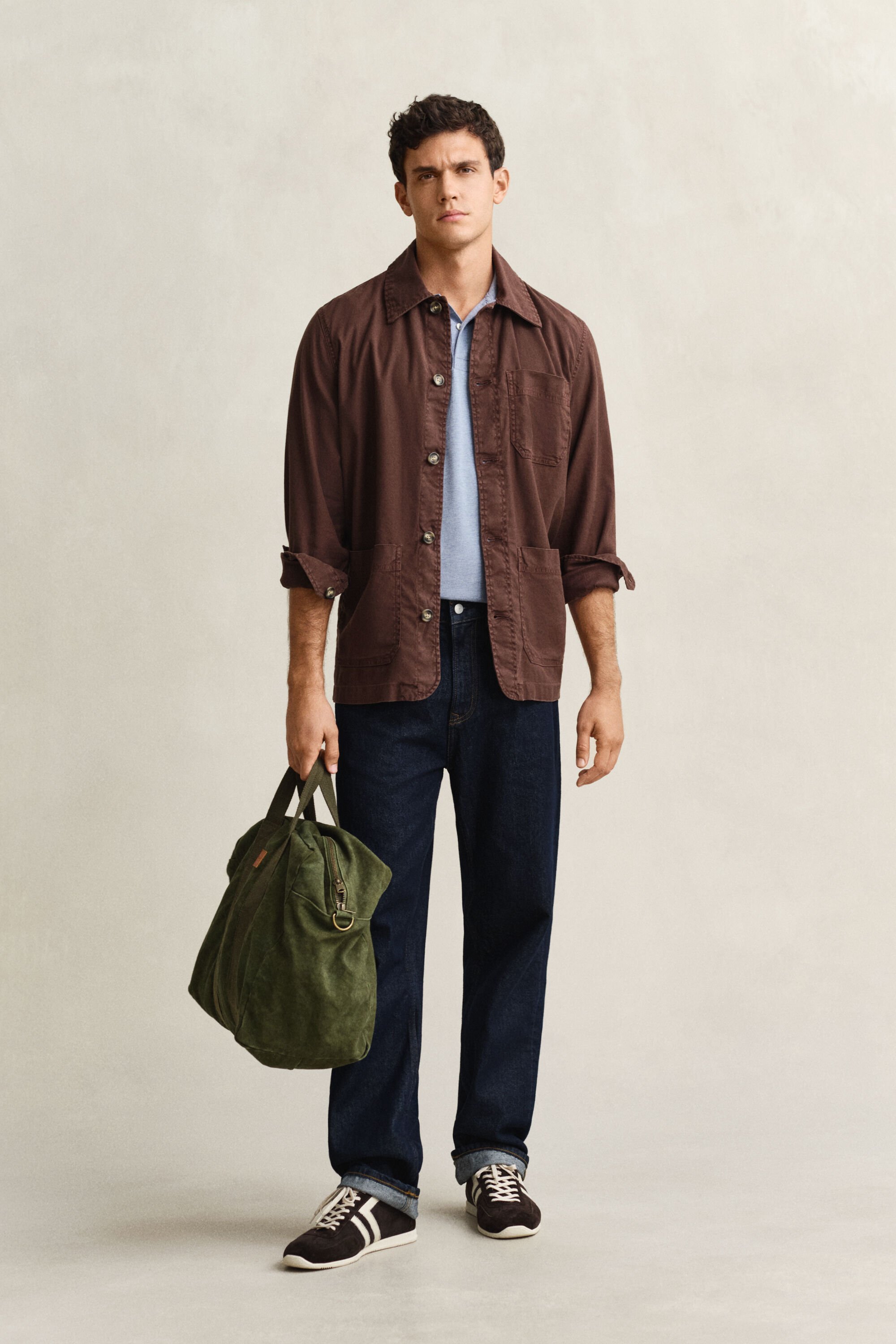 Tvåfärgad pikétröja