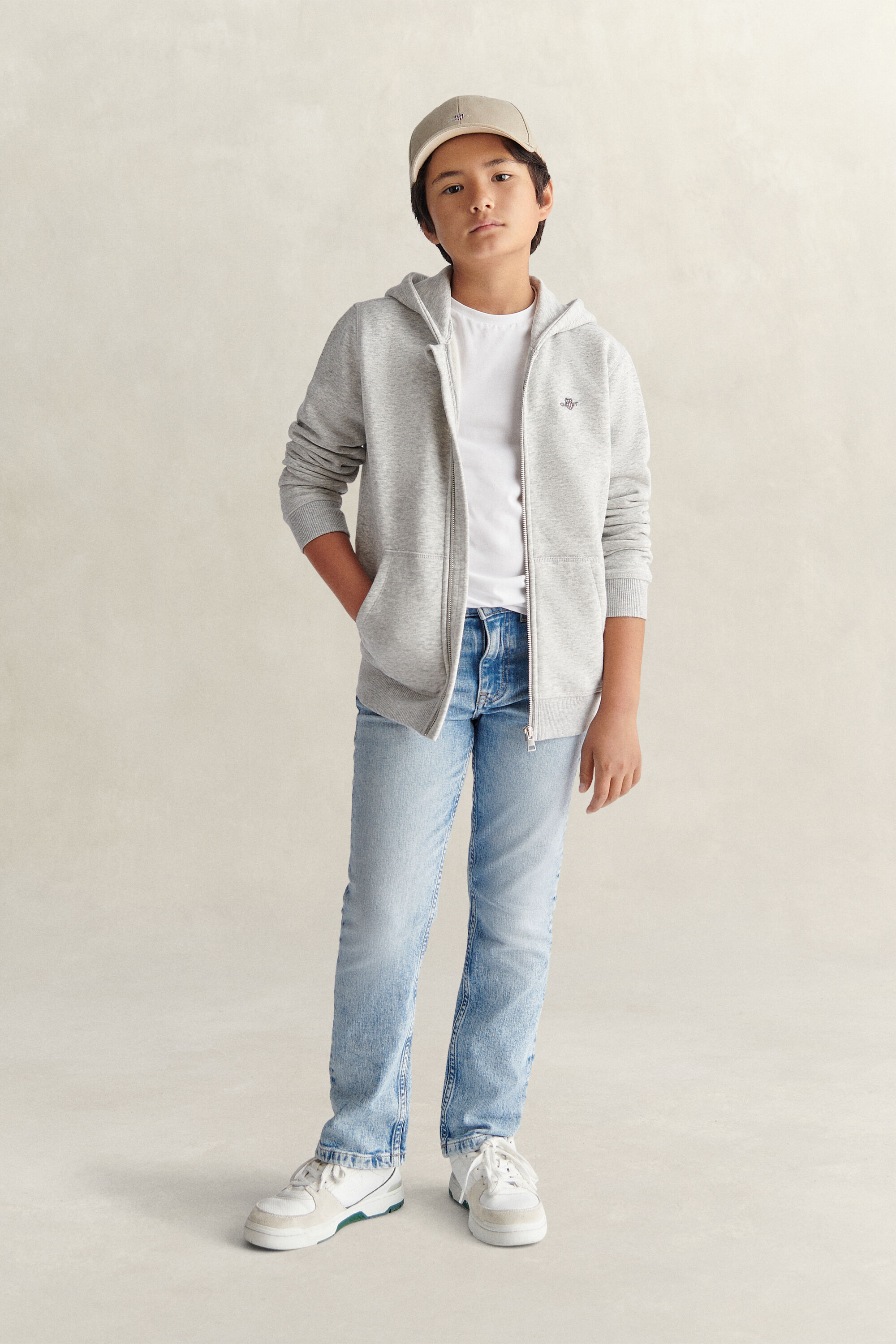 Teens Shield hoodie med dragkedja