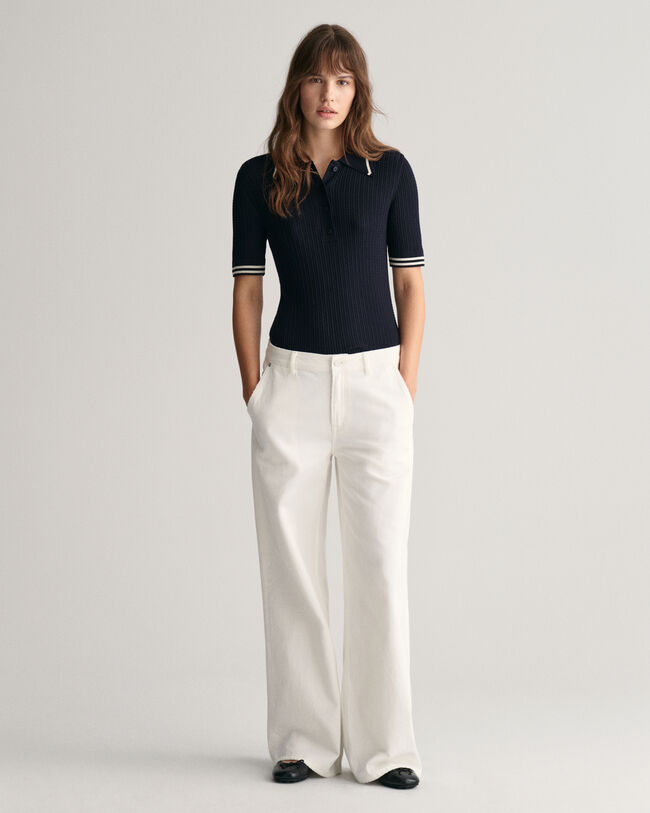 Minikabelstickad pikétröja