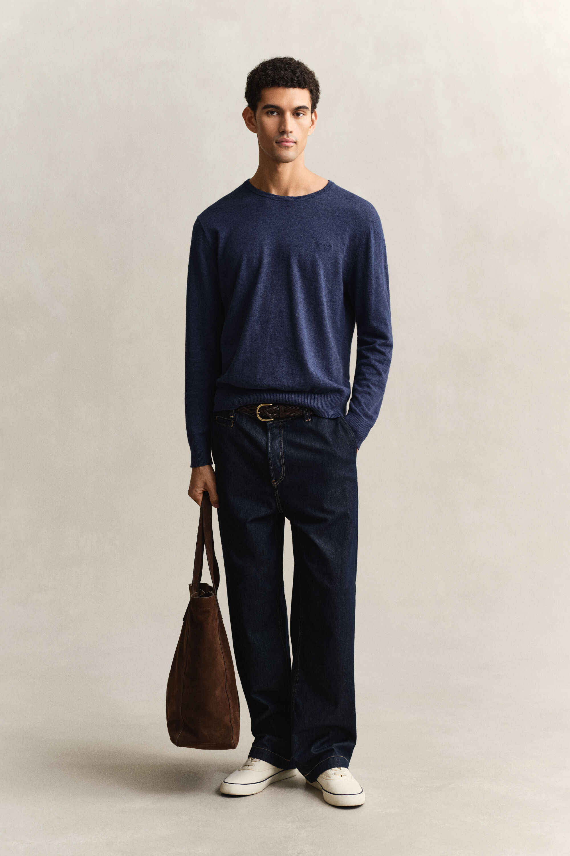 Tröja i grovspunnen bomullsblandning