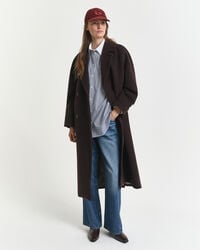 Oversized fit randig skjorta med kontrastkrage