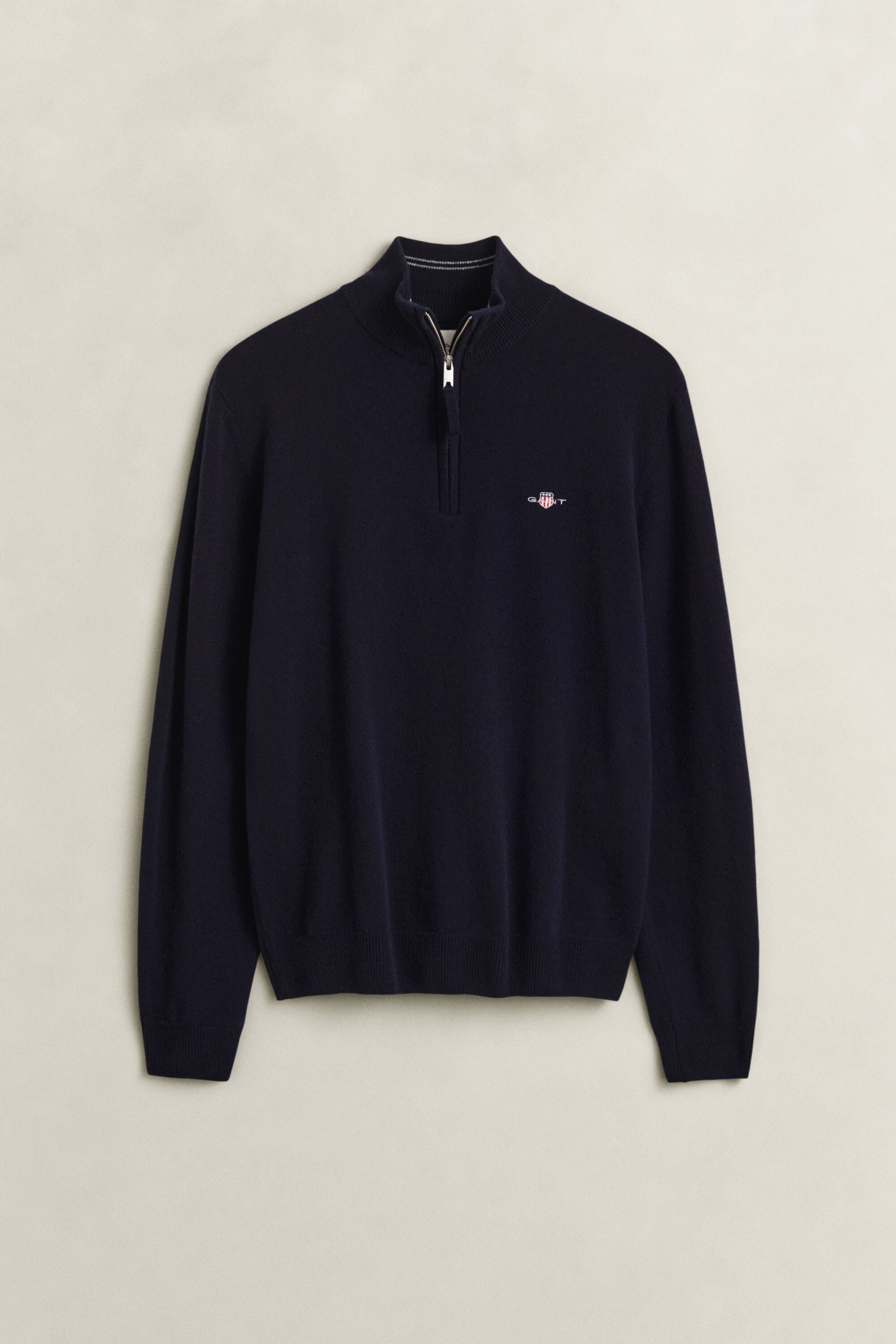 Tröja i lammull med half-zip