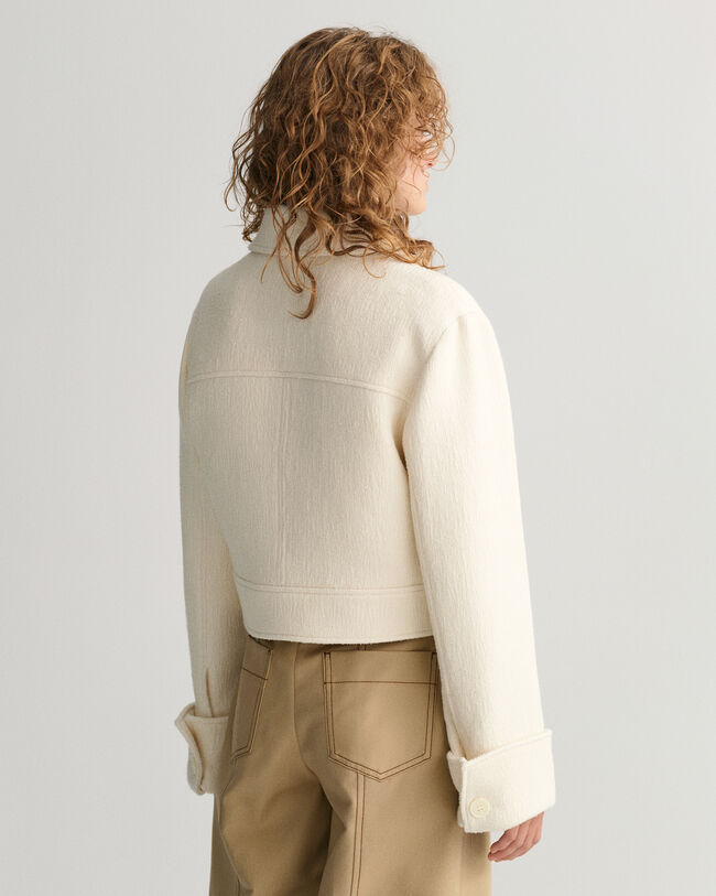 Cropped boucl&eacute;jacka