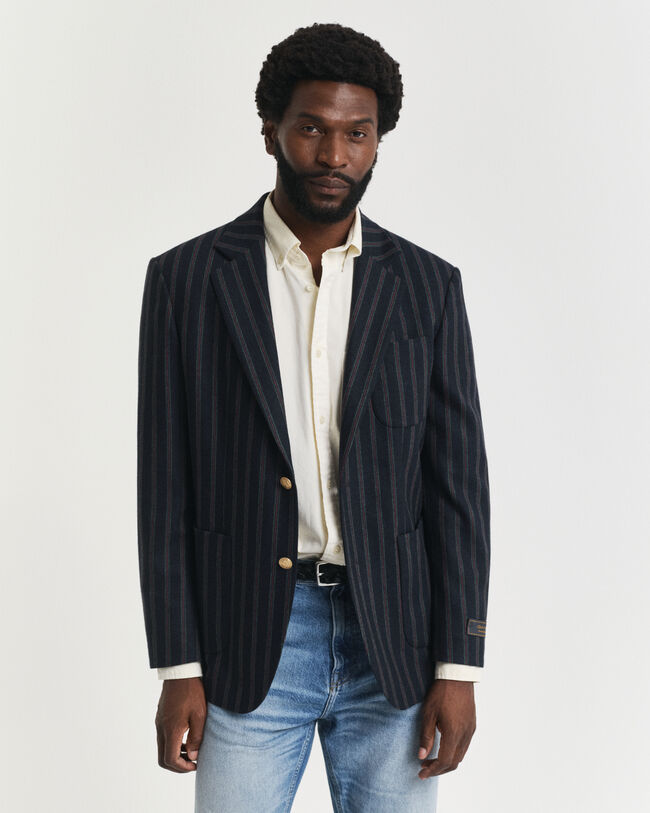 Randig club-blazer i flanell