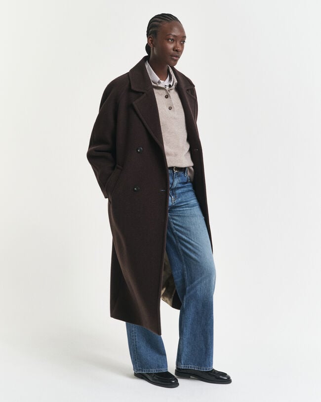 Stickad rugger i ull- och kashmirblandning