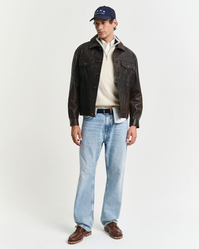 Tr&ouml;ja med half-zip och marina flaggor