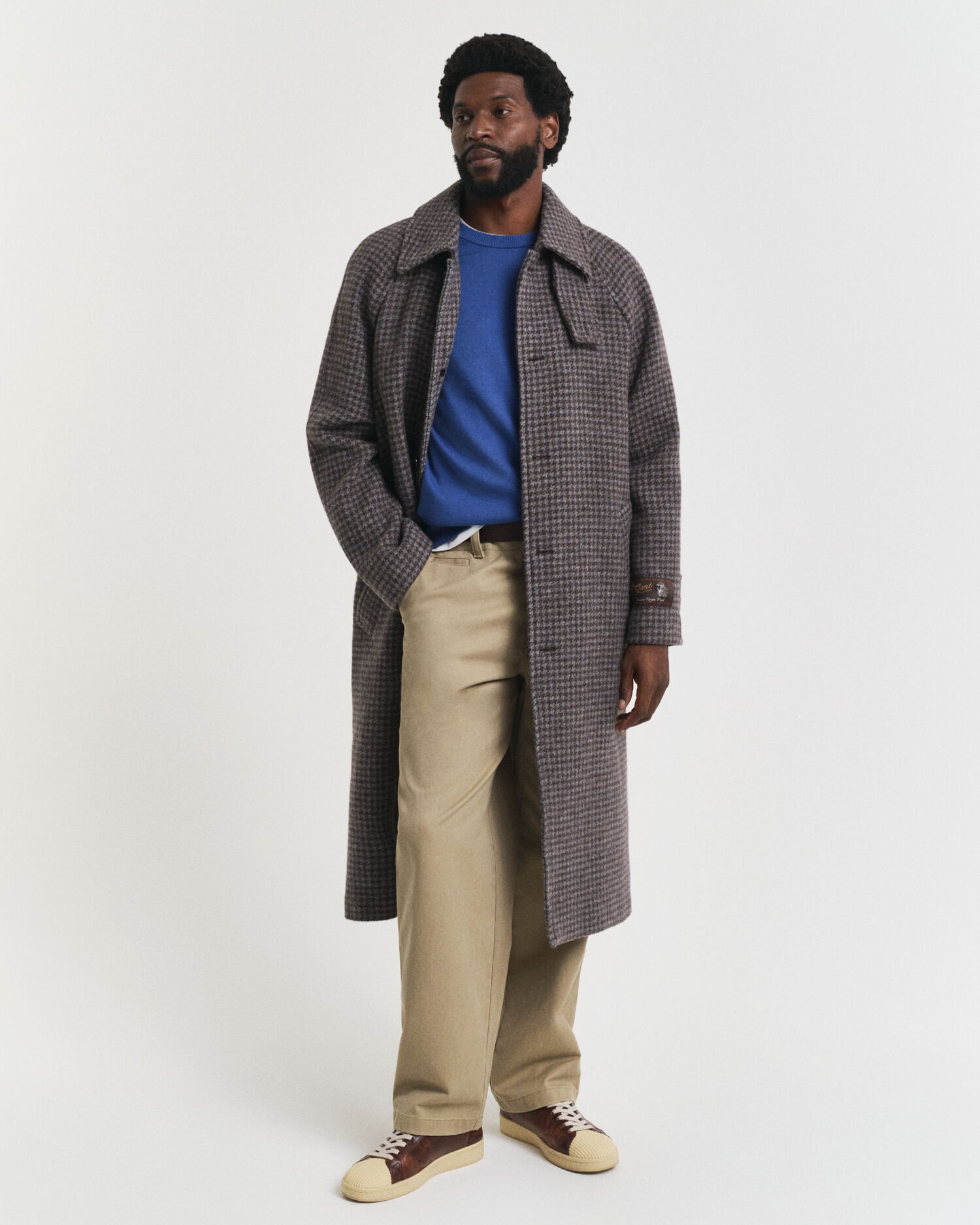 Rundhalsad tröja i bomull