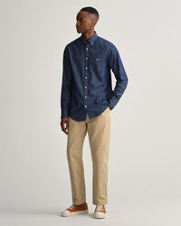 Regular fit indigofärgad skjorta