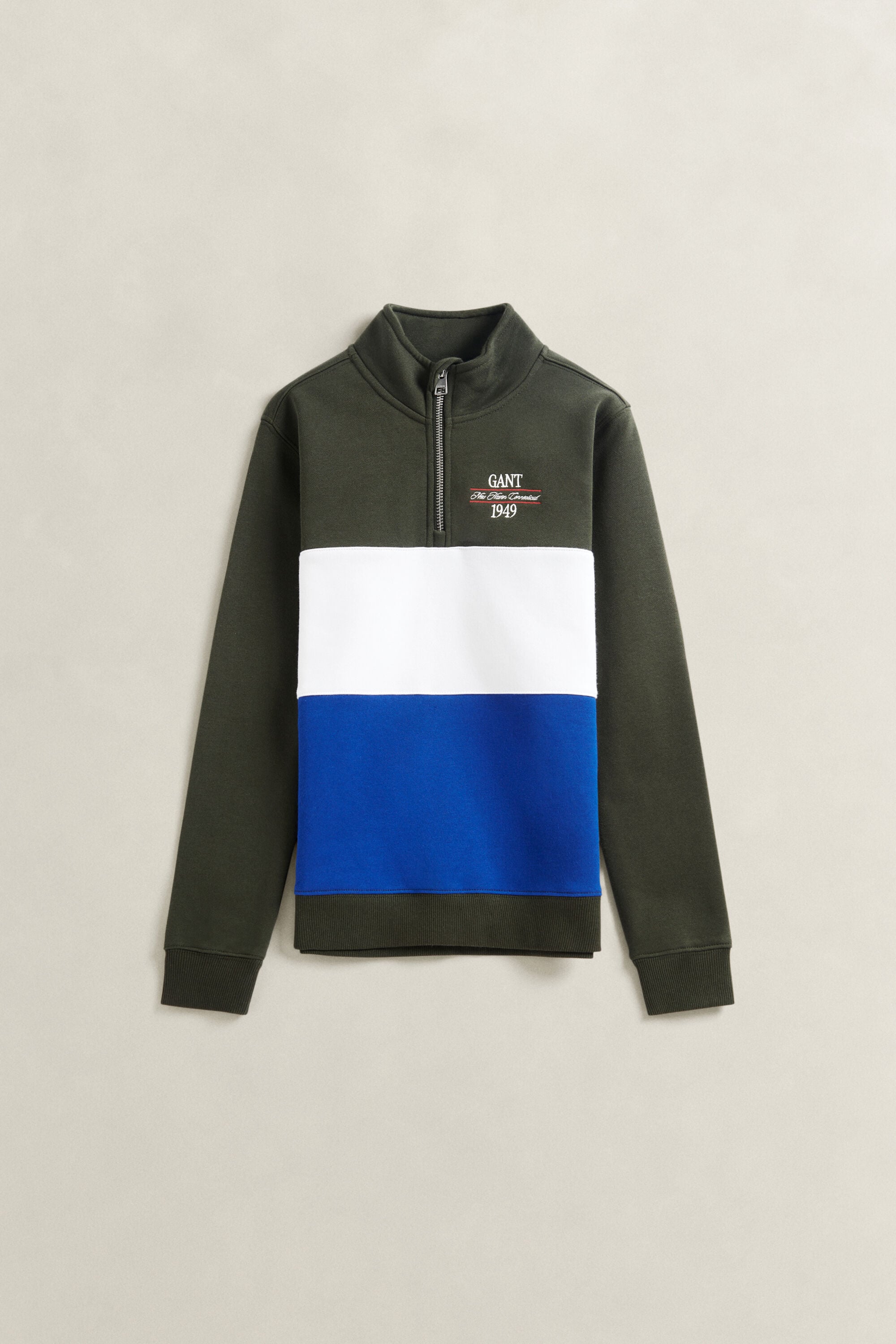 Teen Boys sweatshirt med half-zip och färgblock