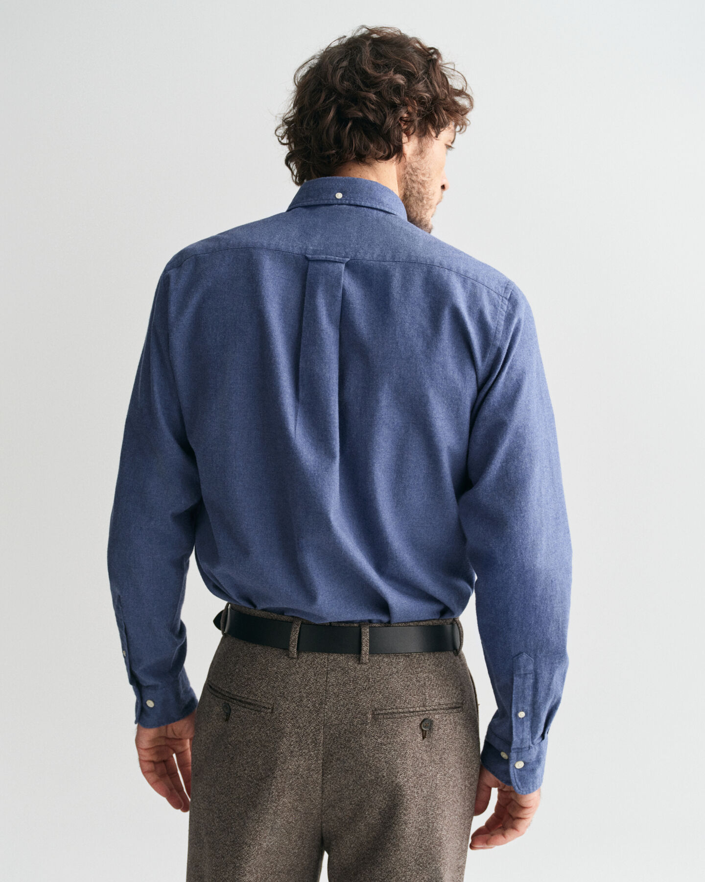 Regular fit melerad flanellskjorta