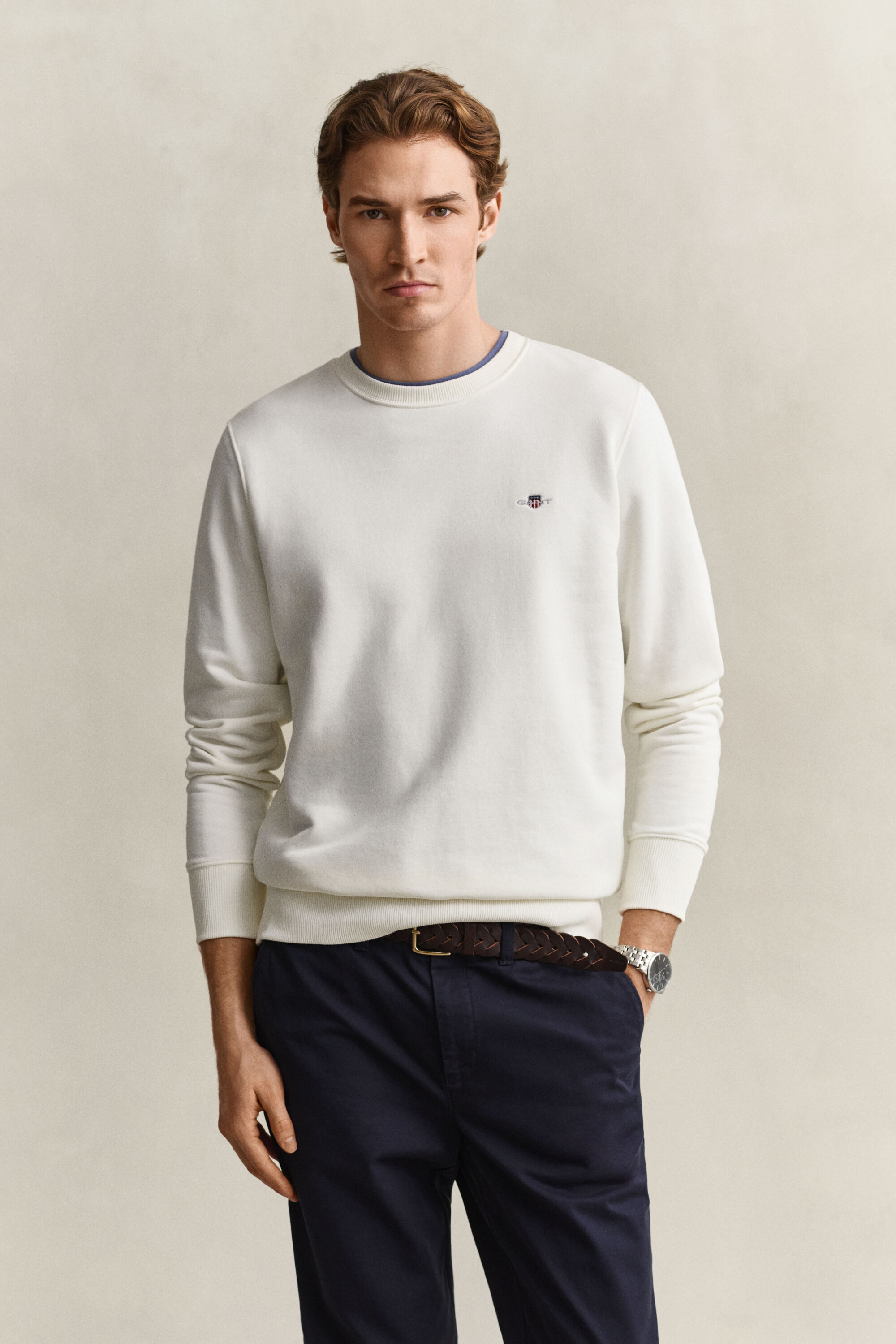 Shield sweatshirt med rund hals