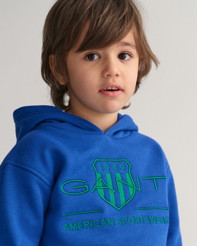 Kids Contrast Shield hoodie