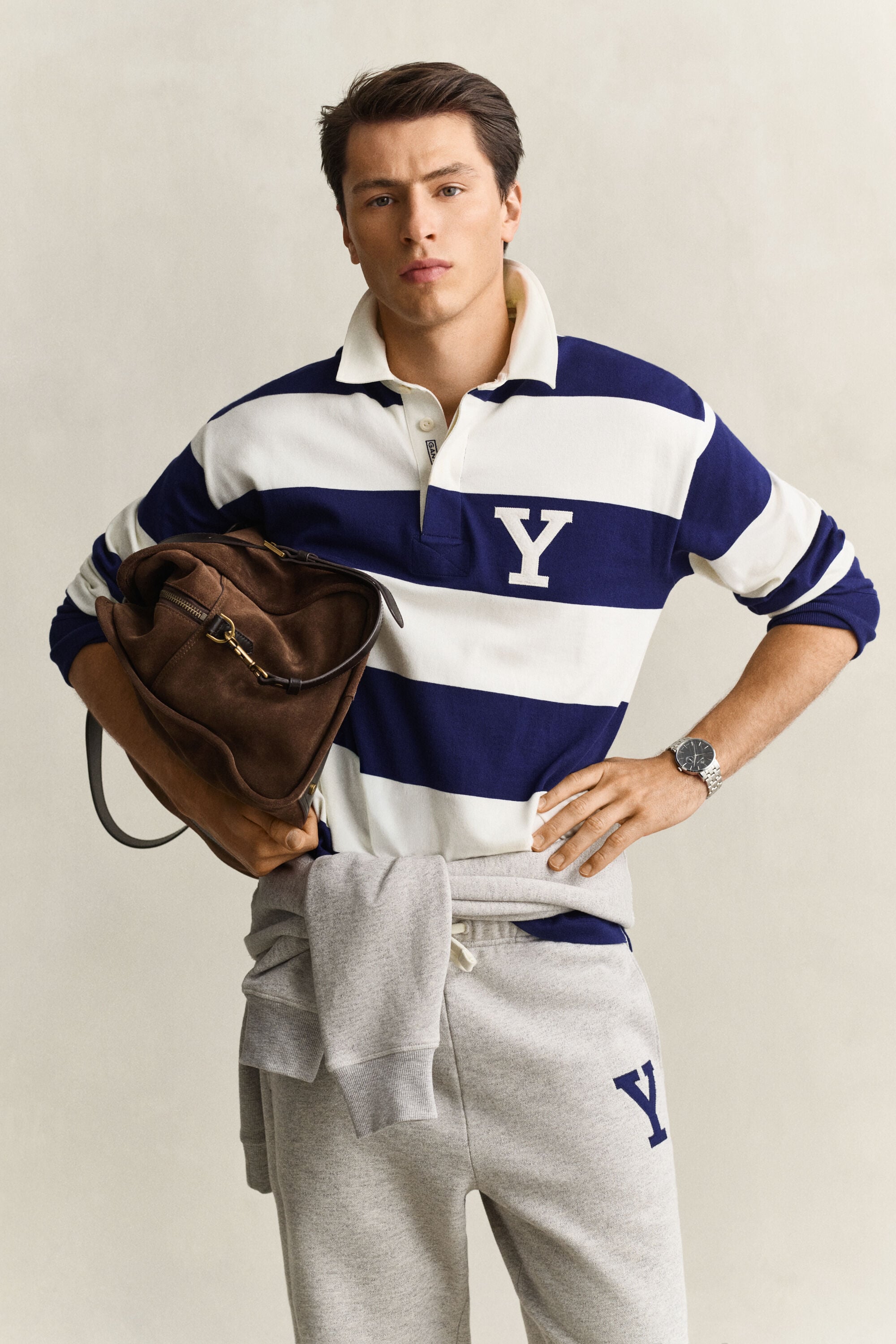 Gant x Yale randig Heavy Rugger
