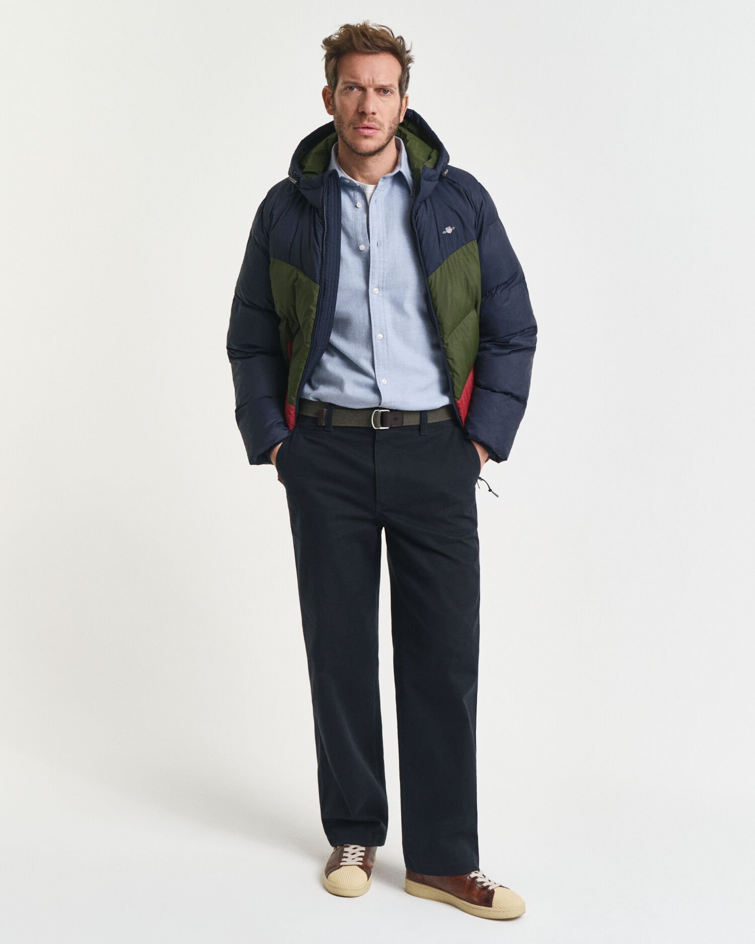 Regular fit melerad flanellskjorta