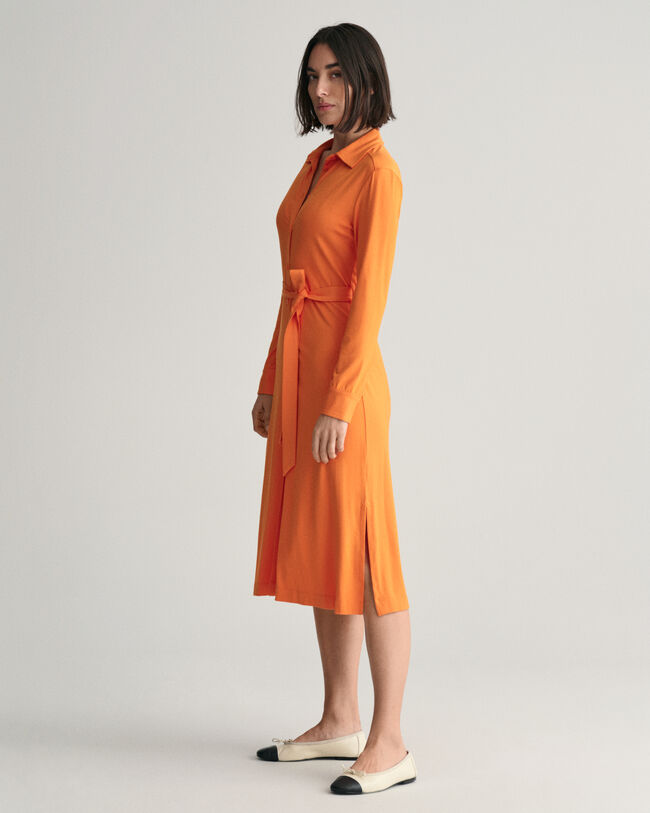 Slim fit skjortkl&auml;nning i jersey