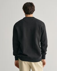 Sweatshirt med rund hals och GANT-logotyp