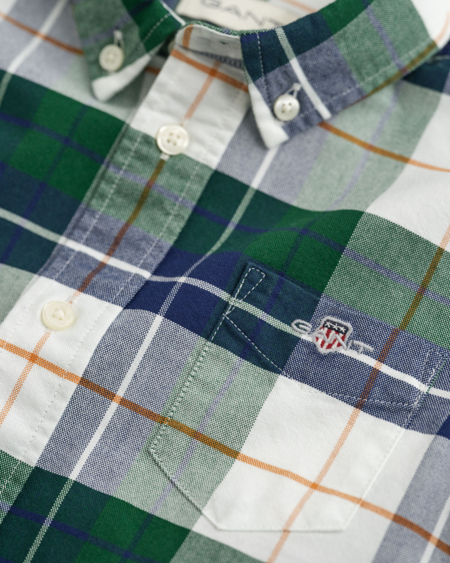 Kids Shield rutig oxfordskjorta