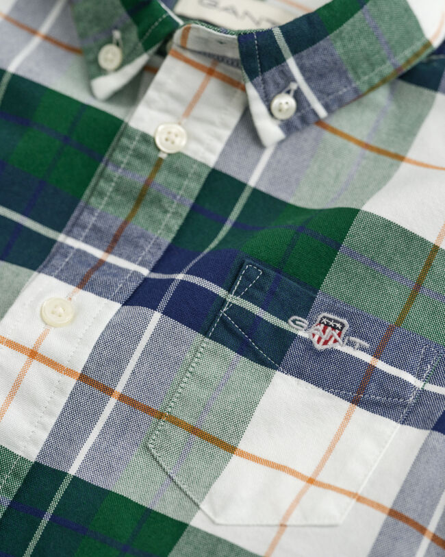 Kids Shield rutig oxfordskjorta